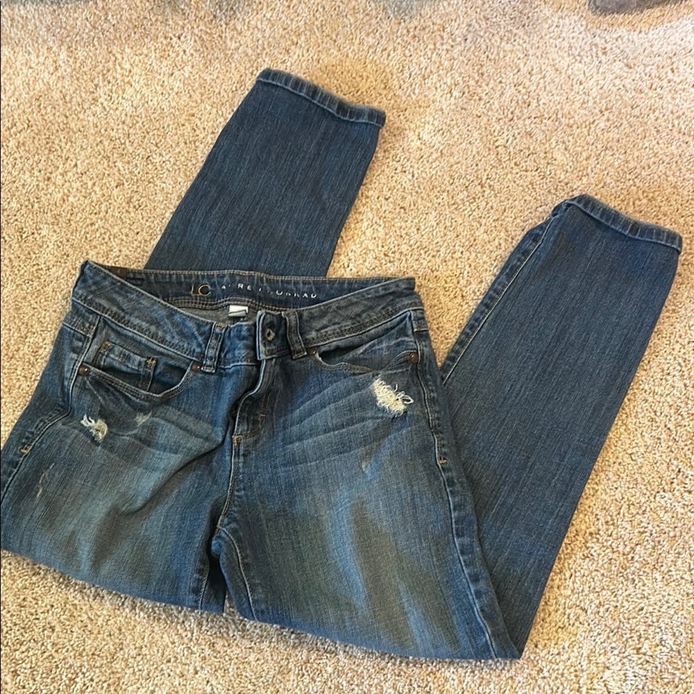 LC Lauren Conrad Blue Straight Leg Jeans